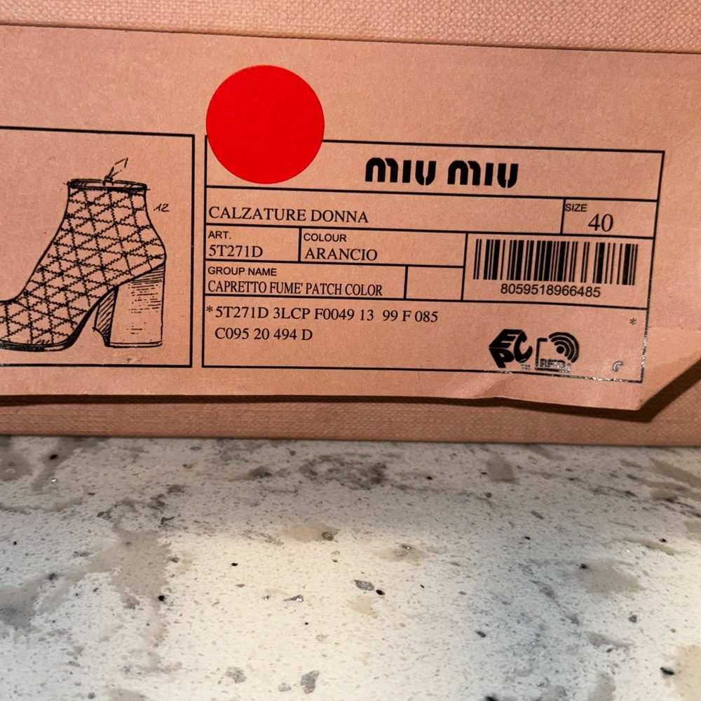 Euc Pattern Miu Miu Boots - image 8